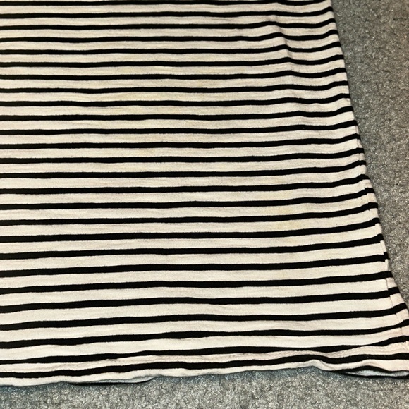 Old Navy Shirt Mens Large White Blue Striped Short Sleeve Pocket Tee Casual Top - Picture 6 of 13